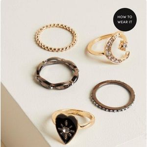 Torrid Heart and Celestial Ring Set